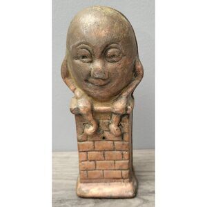 Vintage Cast Iron Humpty Dumpty on a Wall Coin Bank‎